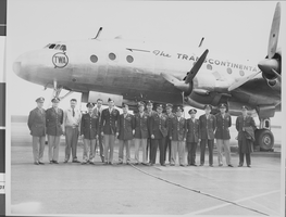 Photograph of Howard Hughes and others, circa 1944