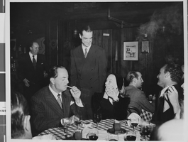 Photograph of Howard Hughes and others, circa 1946