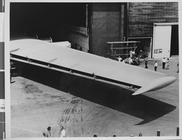 Photograph of the construction of Howard Hughes' Hercules, circa 1946