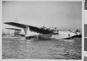 Photograph of Howard Hughes' Flying Boat, Long Beach, California, November 03, 1947