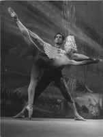 Photograph of Vassili Sulich and Madeleine Lafon performing in "Les Sirenes de Debussy," 1950s