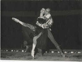Photograph of Vassili Sulich and Tessa Beaumont performing in "Cyrano de Bergerac" in Paris, France, 1959