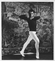 Photograph of Vassili Sulich dancing in an unknown ballet, Paris, France, 1950s