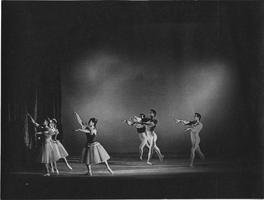 Photograph of Vassili Sulich and other dancers performing in a ballet in Europe, 1950s-1960s