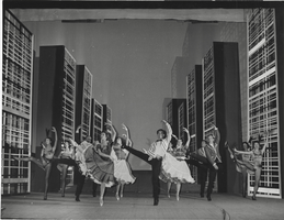 Photograph of Colette Marchand, Vassili Sulich and others performing in the ballet "Suite New Yorkaise," 1956