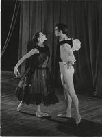 Photograph of Jovanka Bjegojević  and Vassili Sulich performing in the ballet "Le Rideau Rouge," Monte Carlo Circle, 1958-1959