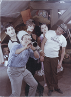 Photograph of Vassili Sulich, Geraldine Chaplin and others in a French television film, 1965