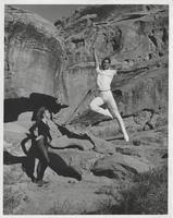 Photograph of Marianne Kranz and Vassili Sulich posing in the Valley of Fire State Park, Moapa Valley, Nevada, 1960s
