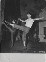 Photograph of Janine Charrat and Vassili Sulich onstage, Paris, France, 1954