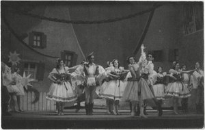 Photograph of Vassili Sulich and other dancers performing an unidentified ballet, 1950s