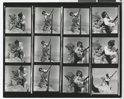 Proof sheets of Vassili Sulich's photo sessions in the Nevada desert, 1960s