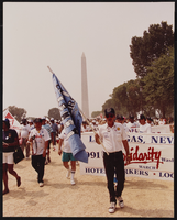 Photographs of solidarity march, Culinary Union, Washington (D.C.), 1991 (folder 1 of 1)