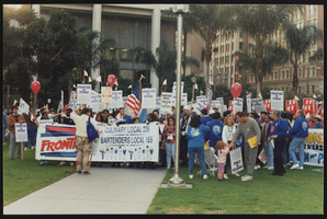 Photographs of March to Los Angeles: L.A. park, Culinary Union, 1992 (folder 1 of 1)
