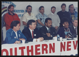 Photographs of Jesse Jackson press conference, Culinary Union, Las Vegas (Nev.), 1991 December 03 (folder 1 of 1)
