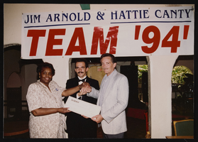 Photographs of Jim Arnold and Hattie Canty election rally, Culinary Union, Las Vegas (Nev.), 1994