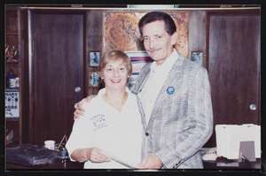 Photographs of Jim Arnold and Culinary Union member, Culinary Union, Las Vegas (Nev.), 1991 October 21 (folder 1 of 1)