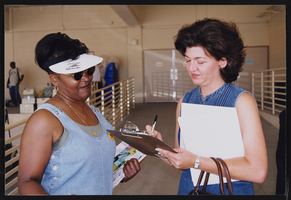 Photographs of Employee contract signing with Paris Casino, Culinary Union, Las Vegas (Nev.), 1990s (folder 1 of 1)