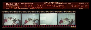 Photograph of Monte Carlo housekeeping meeting, Culinary Union, Las Vegas (Nev.), 2001 February 07 (folder 1 of 1)