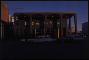 Color view of the Bank of Las Vegas building.