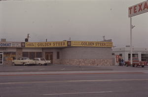 Color view of the Golden Steer Steak House.
