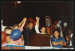 Photographs of Frontier Strike rally with Jesse Jackson, B, Culinary Union, Las Vegas (Nev.), 1990s (folder 1 of 1)