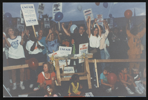 Photographs of Frontier Strike picketing, C, Culinary Union, Las Vegas (Nev.), 1990s (folder 1 of 1)