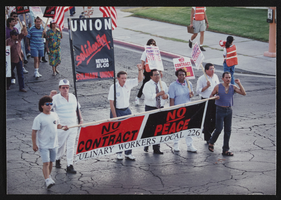 Photographs of Frontier Strike picketing, D, Culinary Union, Las Vegas (Nev.), 1990s (folder 1 of 1)