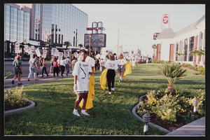 Photographs of Frontier Strike picketing, F, Culinary Union, Las Vegas (Nev.), 1990s (folder 1 of 1)
