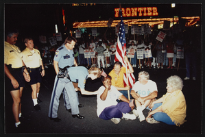 Photographs of Frontier Strike sit-down, F, Culinary Union, Las Vegas (Nev.), 1990s (folder 1 of 1)
