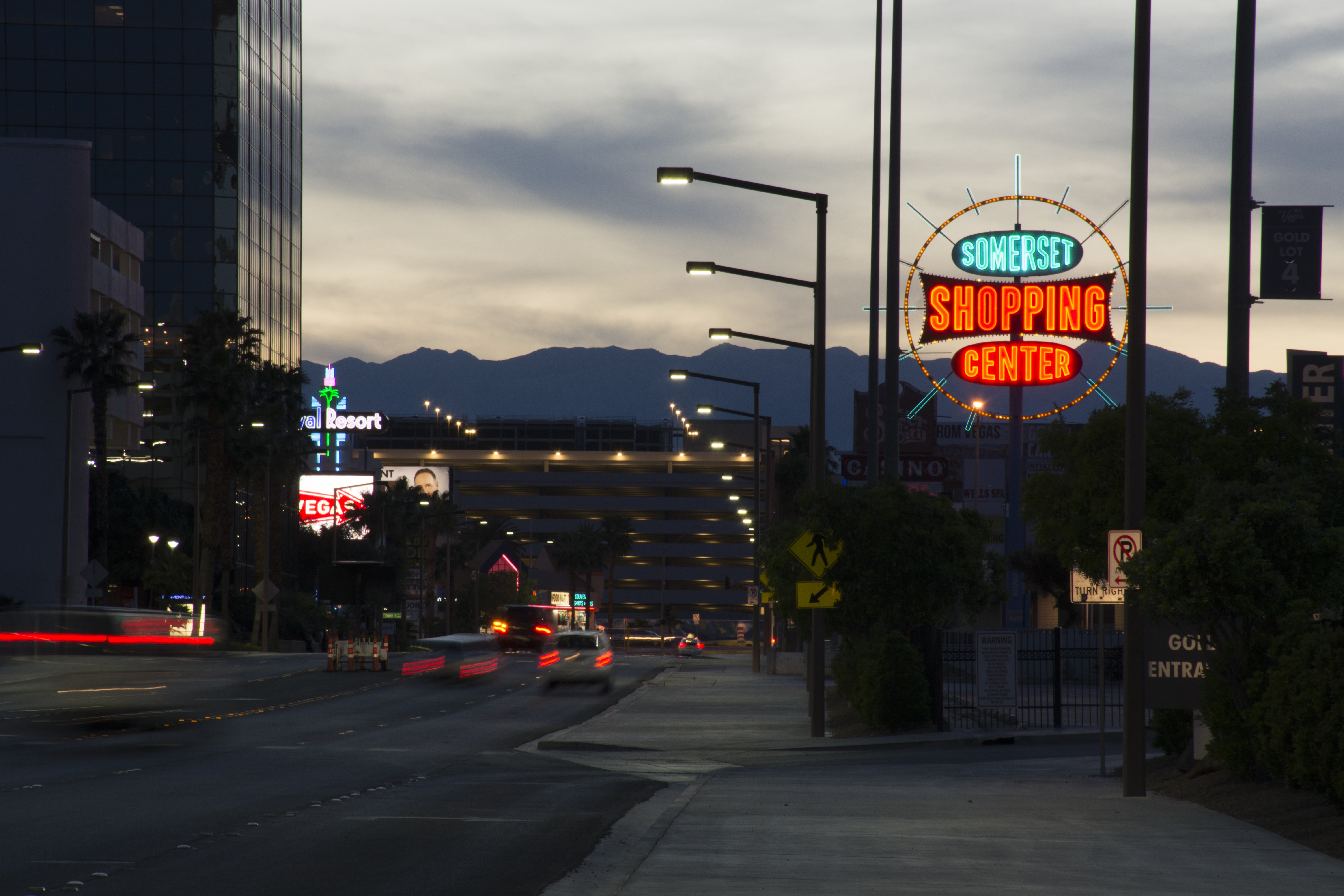 Photographs of Somerset Shopping Center sign, Las Vegas (Nev.), April 4, 2017