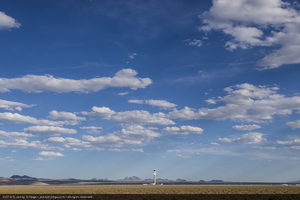 Distant view of Crescent Dunes Solar, near Tonopah, Nevada: digital photograph