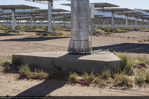 Initial concrete base design for heliostats, Crescent Dunes Solar, near Tonopah, Nevada: digital photograph