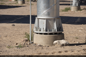 Second generation concrete base design for heliostats, Crescent Dunes Solar, near Tonopah, Nevada: digital photograph