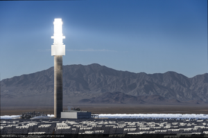 Power production and system testing at Crescent Dunes Solar, near Tonopah, Nevada: digital photograph
