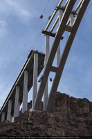 Photograph of construction of the Mike O'Callaghan-Pat Tillman Memorial Bridge, Nevada border, April 14, 2010