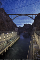 Photograph of the Colorado River, Hoover Dam powerhouse, and Mike O'Callaghan-Pat Tillman Memorial Bridge, Nevada-Arizona border, July 27, 2010