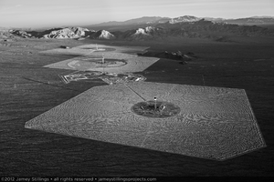 Photograph of Ivanpah Units 1, 2, and 3 at sunrise, October 27, 2012