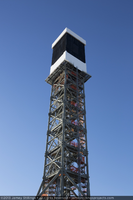 Photograph of ground view of Unit 3 tower, September 30, 2013
