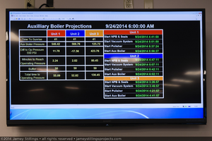 Photograph of computer display in Operations Center, September 24, 2014