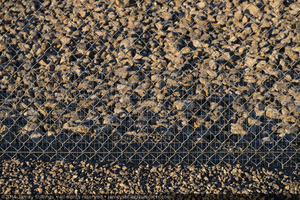 Photograph of fencing used around Ivanpah Solar facilities, September 24, 2014