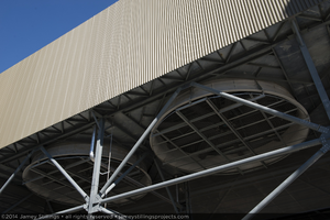 Photograph of detail of air-cooled condenser, September 24, 2014