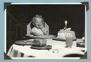 Rex Bell Jr. on his 1st birthday at Walking Box Ranch, Nevada: photographic print