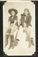 Clara Bow Bell and friend Marion Lewyn at Walking Box Ranch, Nevada: photographic print