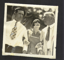 Clara Bow Bell with two unidentified men: photographic print
