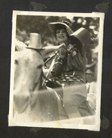 Clara Bow Bell on horseback: photographic print