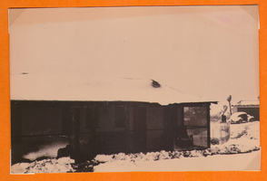 One of the ranch buildings in the snow at Walking Box Ranch, Nevada: photographic print