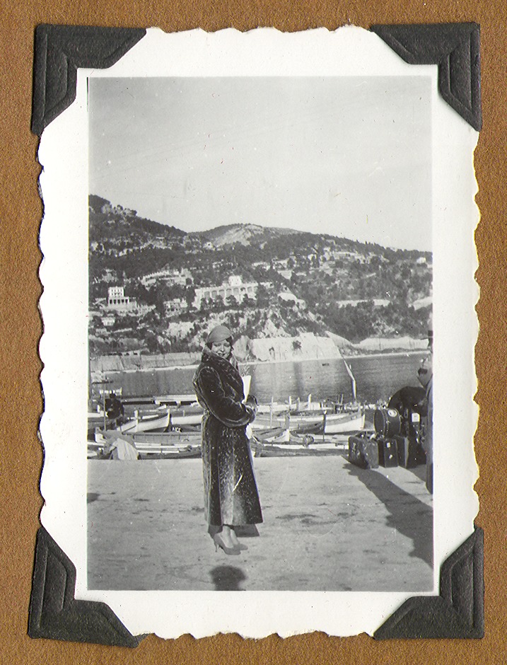 Clara Bell Bow. Water and boats in background: photographic print