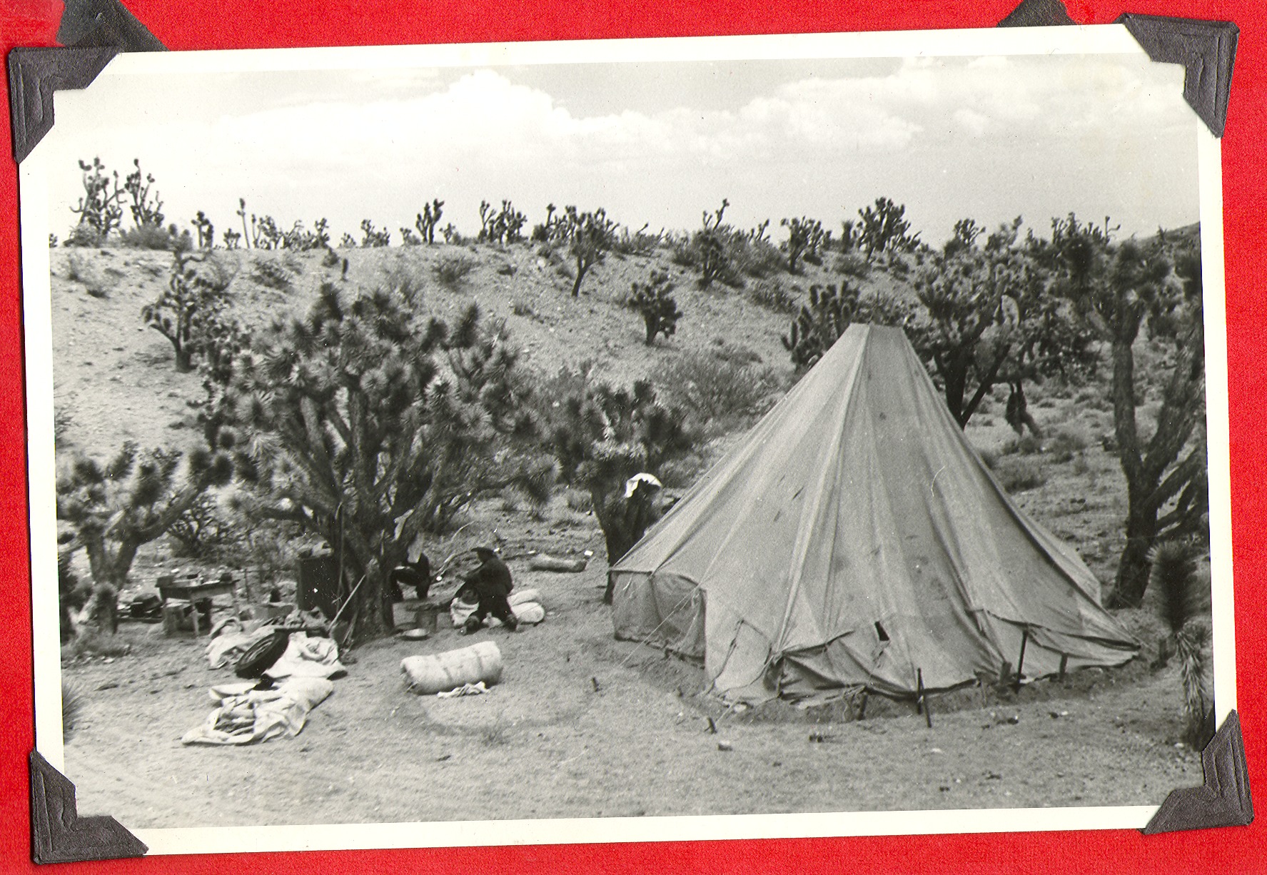 Miners' tent on the ranch: photographic print