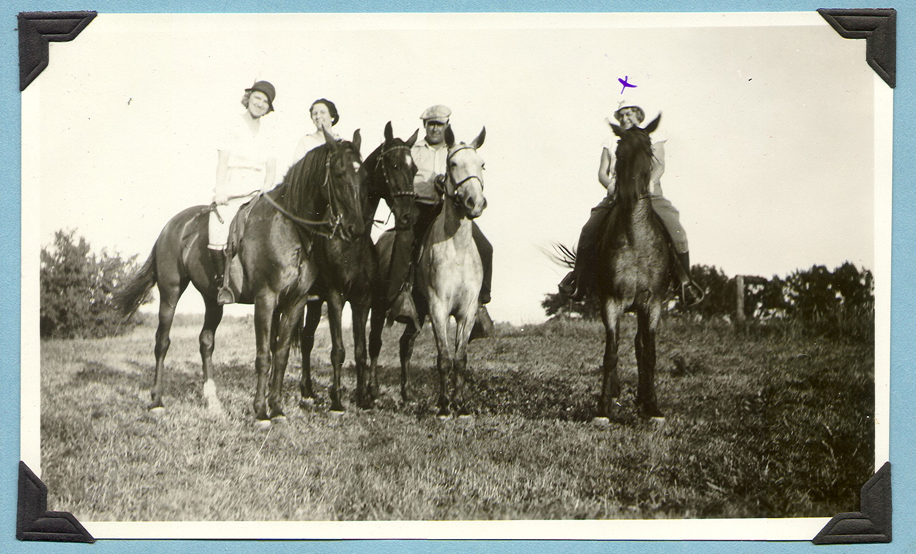 Several people on horseback: photographic print