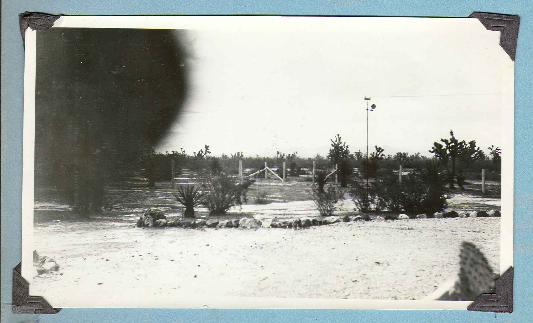 Desert scene and fencing on the ranch: photographic print